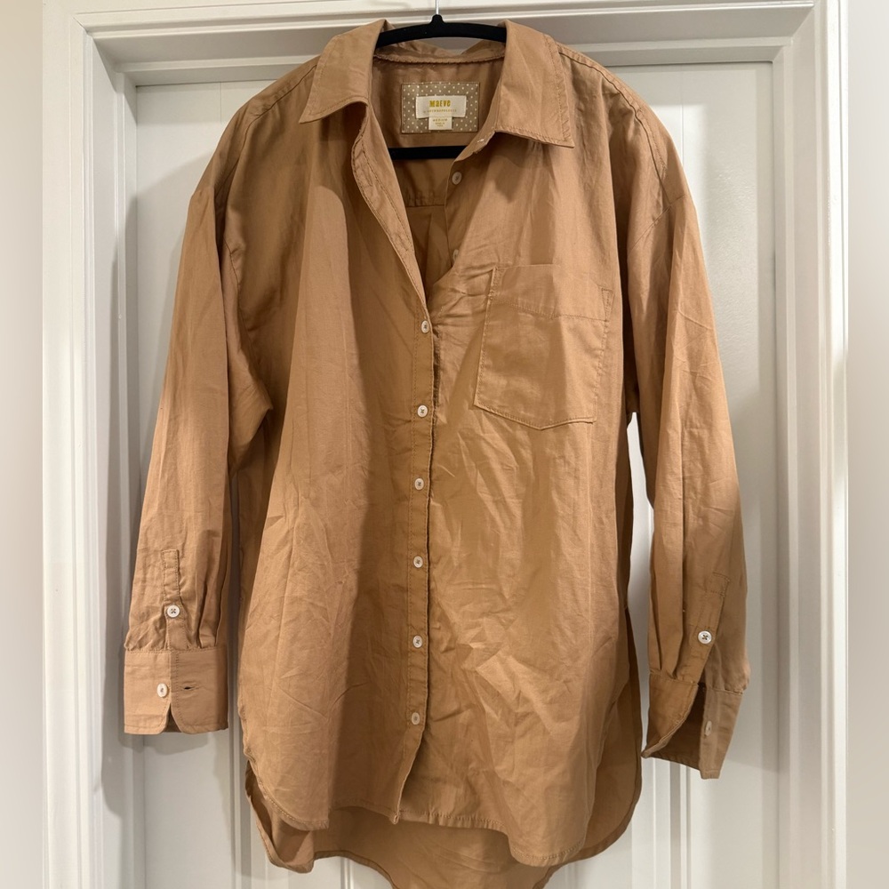 Maeve The Bennett button down poplin top, size M - Picture 3 of 7